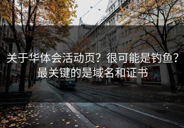 关于华体会活动页？很可能是钓鱼？最关键的是域名和证书
