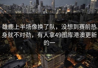 雄鹿上半场像换了队，没想到赛前热身就不对劲，有人拿49图库港澳更新的一